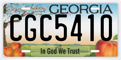 GA license plate CGC5410