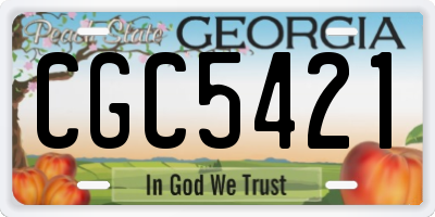 GA license plate CGC5421