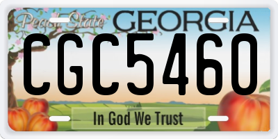 GA license plate CGC5460