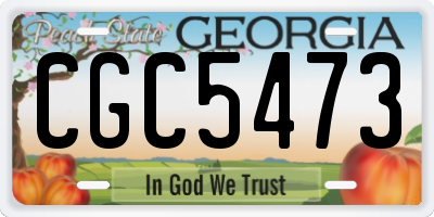 GA license plate CGC5473