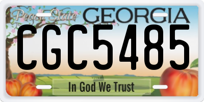 GA license plate CGC5485