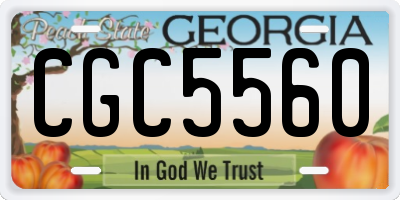 GA license plate CGC5560