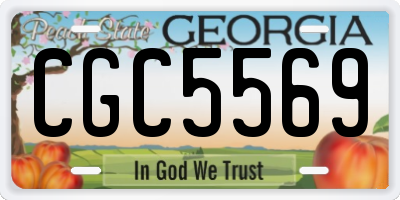 GA license plate CGC5569