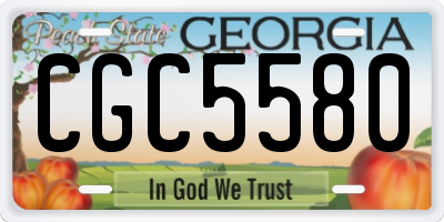 GA license plate CGC5580