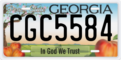 GA license plate CGC5584