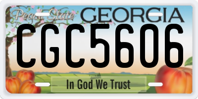 GA license plate CGC5606