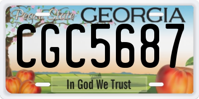 GA license plate CGC5687