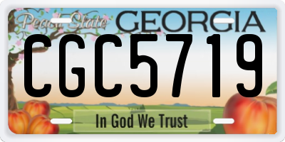 GA license plate CGC5719