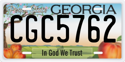 GA license plate CGC5762