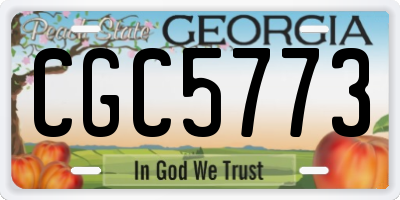 GA license plate CGC5773