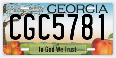 GA license plate CGC5781