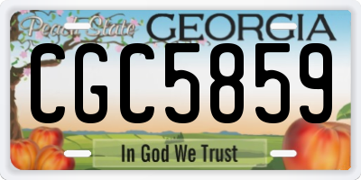 GA license plate CGC5859