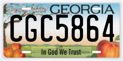 GA license plate CGC5864