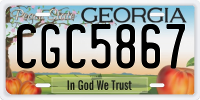 GA license plate CGC5867