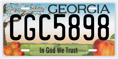 GA license plate CGC5898