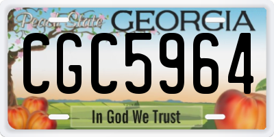 GA license plate CGC5964