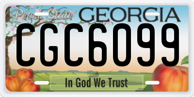 GA license plate CGC6099