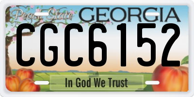 GA license plate CGC6152