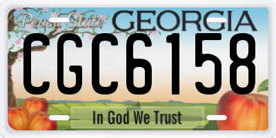 GA license plate CGC6158