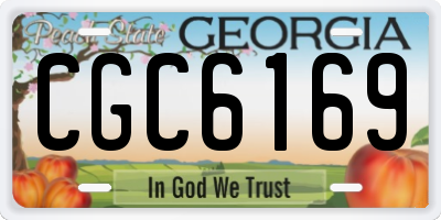 GA license plate CGC6169