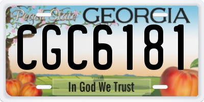GA license plate CGC6181