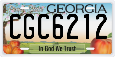 GA license plate CGC6212