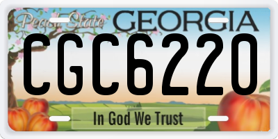 GA license plate CGC6220