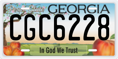 GA license plate CGC6228