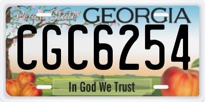 GA license plate CGC6254