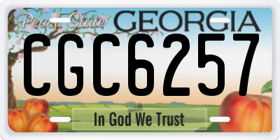 GA license plate CGC6257