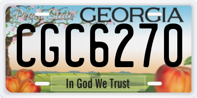 GA license plate CGC6270