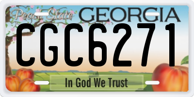 GA license plate CGC6271