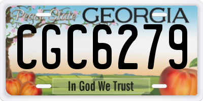 GA license plate CGC6279