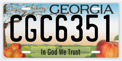 GA license plate CGC6351