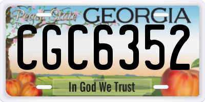 GA license plate CGC6352