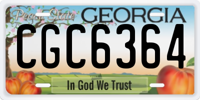 GA license plate CGC6364
