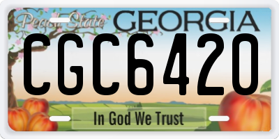 GA license plate CGC6420