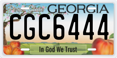 GA license plate CGC6444