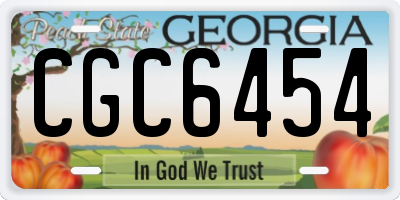 GA license plate CGC6454
