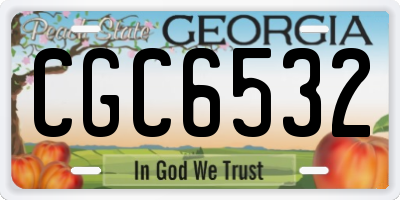 GA license plate CGC6532
