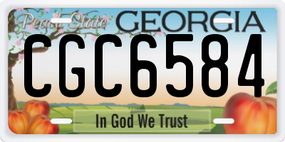 GA license plate CGC6584