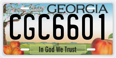 GA license plate CGC6601