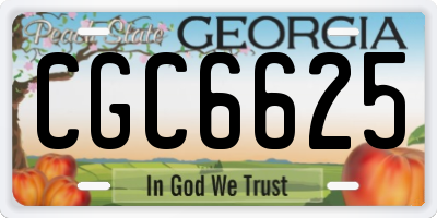 GA license plate CGC6625