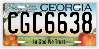 GA license plate CGC6638