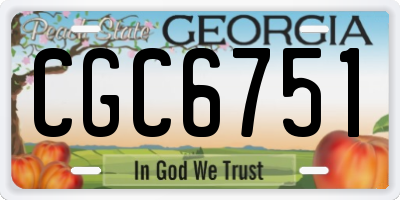 GA license plate CGC6751