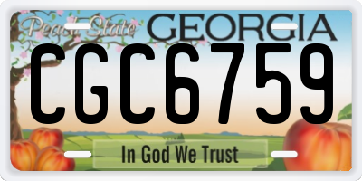 GA license plate CGC6759