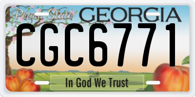 GA license plate CGC6771