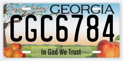 GA license plate CGC6784