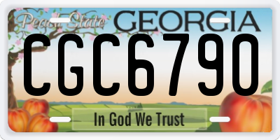 GA license plate CGC6790