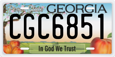 GA license plate CGC6851